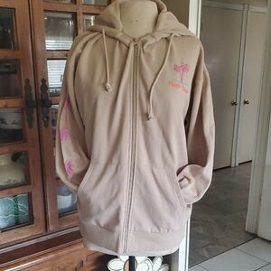 Beige Palm Tree Hoodie